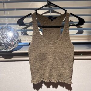 American Eagle Taupe Textured tank top